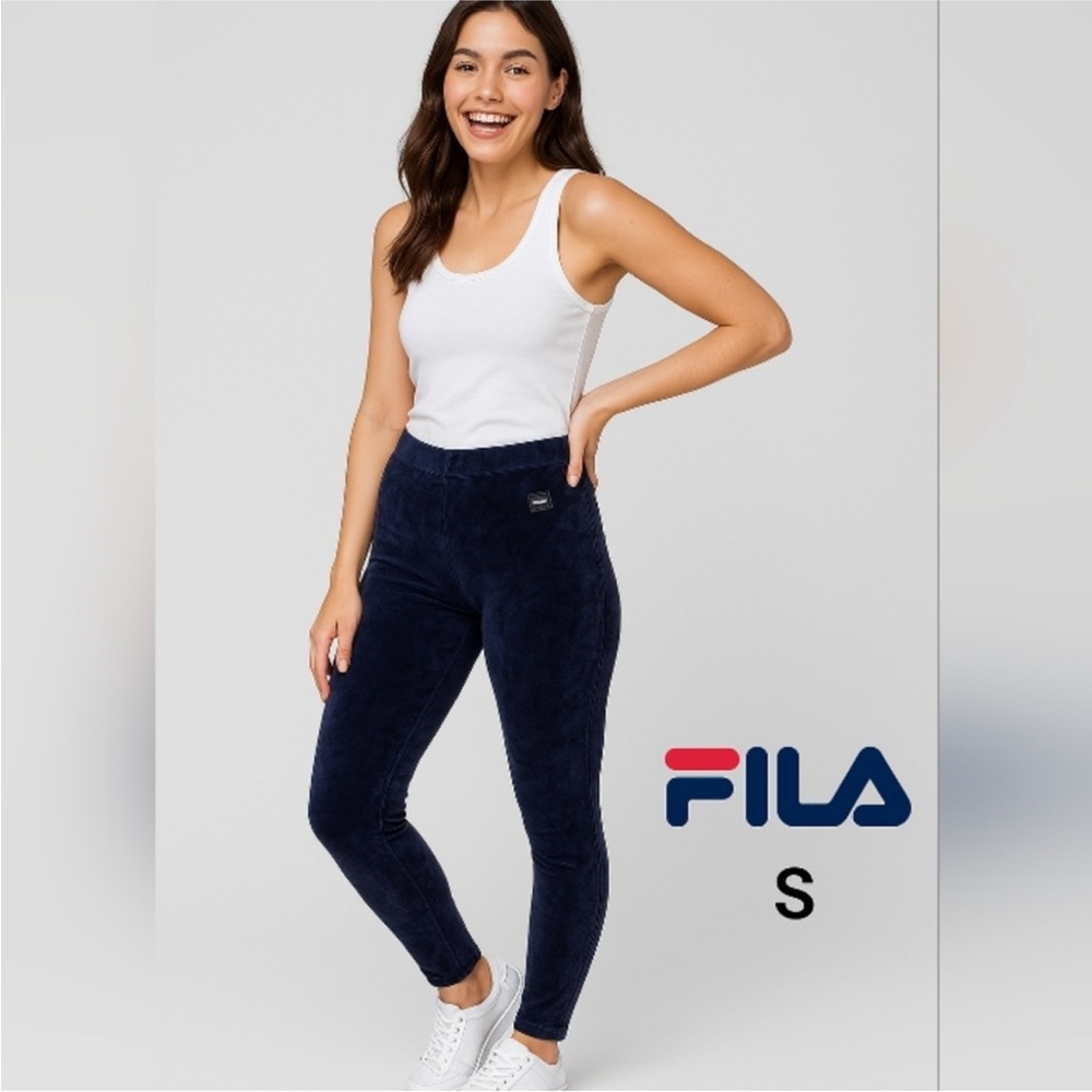 FILA Women's Navy Leggings Velvet